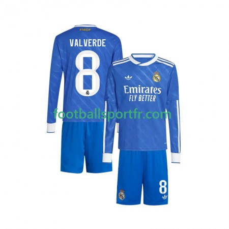 Tenue Real Madrid Valverde 8 Enfant Troisieme 2025-2026 Maillot de Foot ML